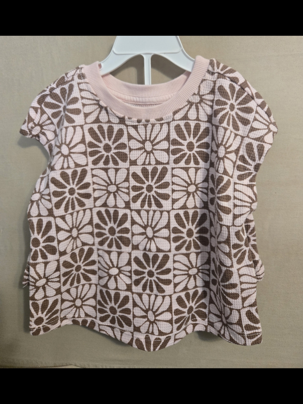 Childs Pink & Brown Floral Short Set NWT 2T